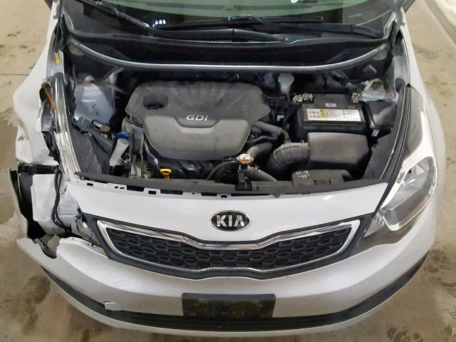 KNADN4A30E6325235 - 2014 KIA RIO EX SILVER photo 7