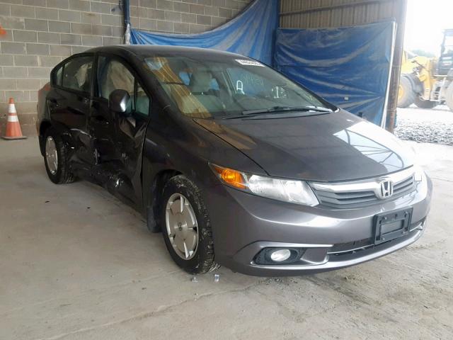 2HGFB2F66CH546735 - 2012 HONDA CIVIC HF GRAY photo 1