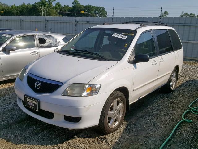 JM3LW28J720310855 - 2002 MAZDA MPV WAGON WHITE photo 2