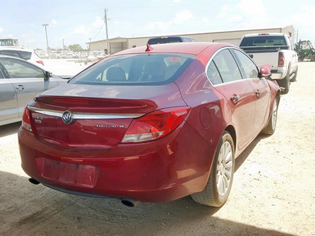 2G4GS5EV6D9250070 - 2013 BUICK REGAL PREM RED photo 4