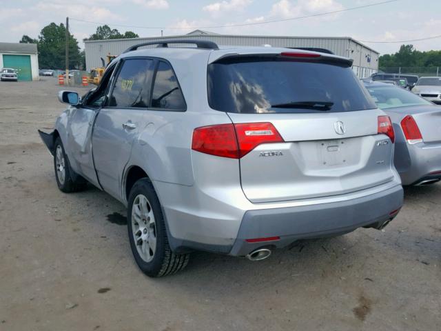 2HNYD28238H505086 - 2008 ACURA MDX SILVER photo 3