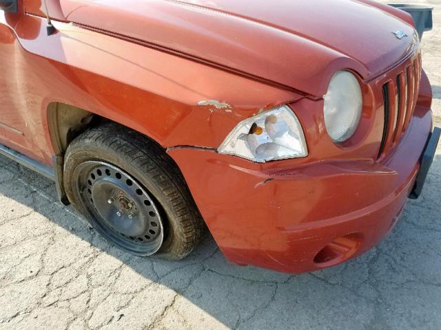 1J4FF47B89D213589 - 2009 JEEP COMPASS SP ნარინჯისფერი ფოტო 9