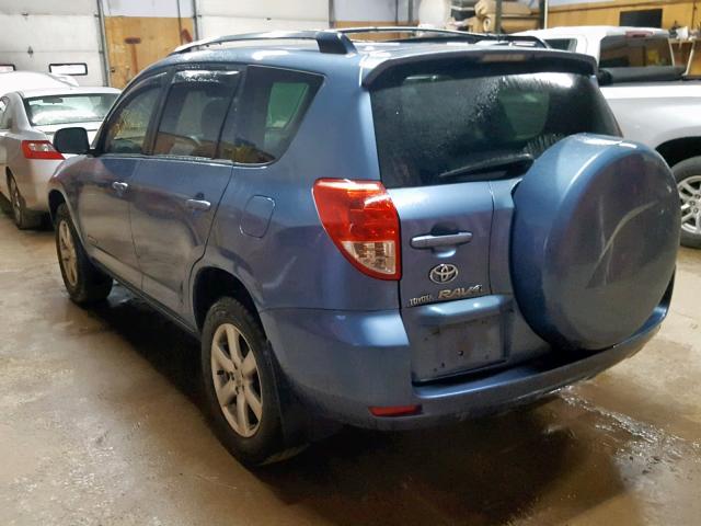 JTMBD31V775051355 - 2007 TOYOTA RAV4 LIMIT BLUE photo 3