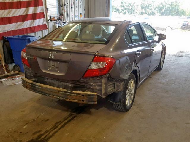 2HGFB2F96CH550147 - 2012 HONDA CIVIC EXL ყავისფერი ფოტო 4