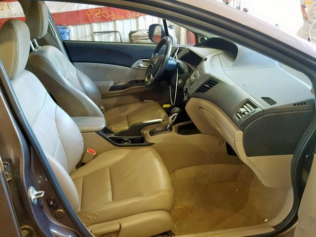 2HGFB2F96CH550147 - 2012 HONDA CIVIC EXL ყავისფერი ფოტო 5