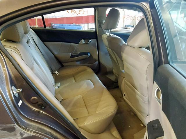2HGFB2F96CH550147 - 2012 HONDA CIVIC EXL ყავისფერი ფოტო 6