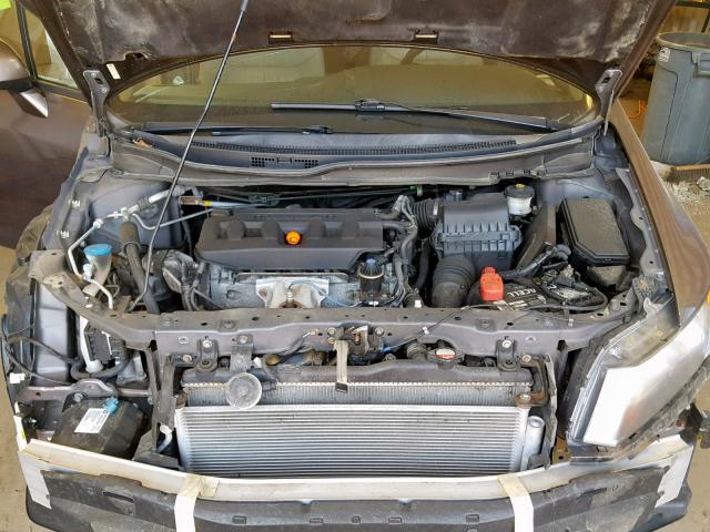 2HGFB2F96CH550147 - 2012 HONDA CIVIC EXL ყავისფერი ფოტო 7