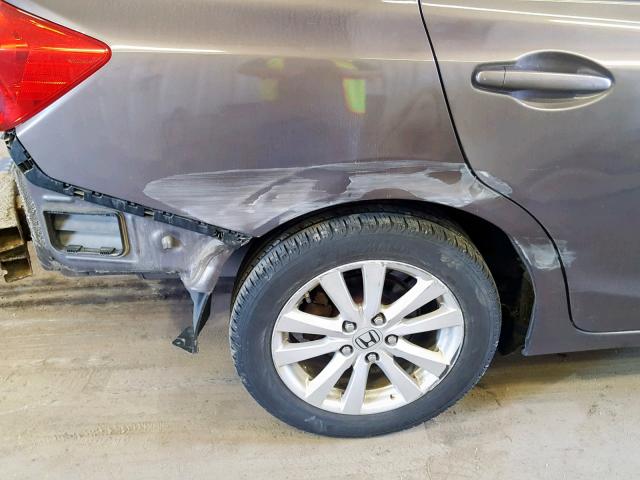 2HGFB2F96CH550147 - 2012 HONDA CIVIC EXL ყავისფერი ფოტო 9