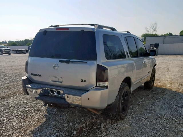 5N1AA08B66N731465 - 2006 NISSAN ARMADA SE SILVER photo 4