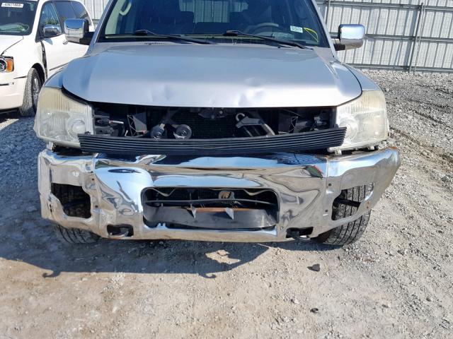 5N1AA08B66N731465 - 2006 NISSAN ARMADA SE SILVER photo 9