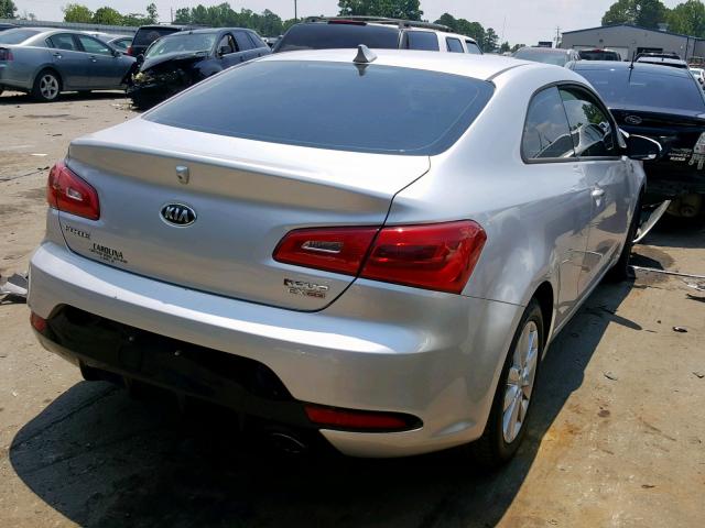 KNAFX6A84E5182466 - 2014 KIA FORTE EX SILVER photo 4