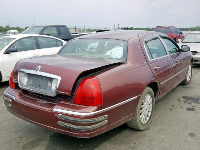 1LNHM81WX4Y614145 - 2004 LINCOLN TOWN CAR E RED photo 4