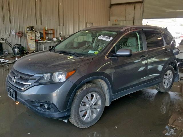 2HKRM4H76CH630567 - 2012 HONDA CR-V EXL GRAY photo 2