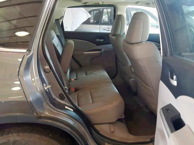 2HKRM4H76CH630567 - 2012 HONDA CR-V EXL GRAY photo 6