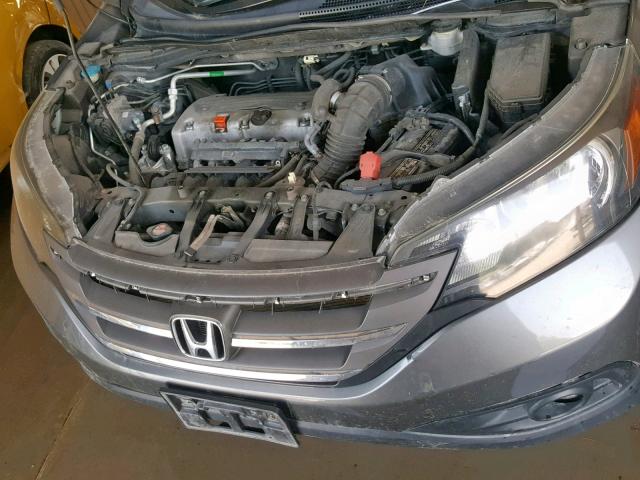 2HKRM4H76CH630567 - 2012 HONDA CR-V EXL GRAY photo 7