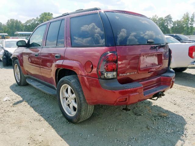 1GNDT13S872229866 - 2007 CHEVROLET TRAILBLAZE BURGUNDY photo 3