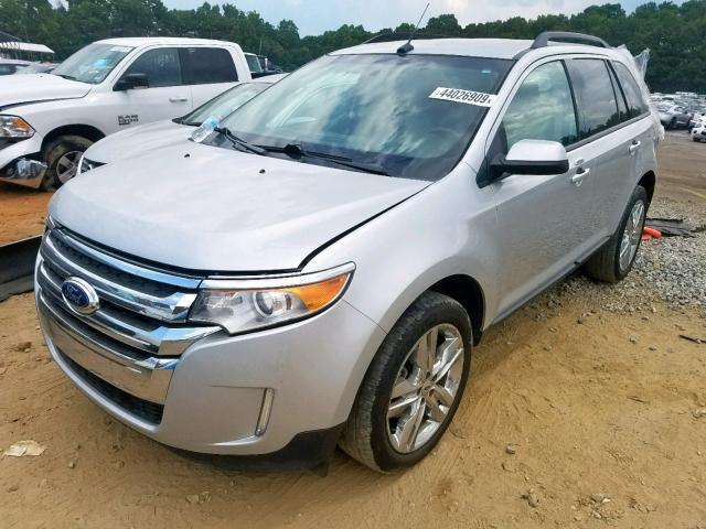 2FMDK3JCXDBA47266 - 2013 FORD EDGE SEL SILVER photo 2