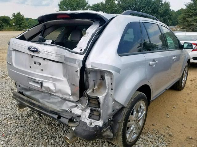 2FMDK3JCXDBA47266 - 2013 FORD EDGE SEL SILVER photo 4