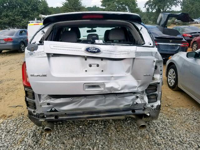 2FMDK3JCXDBA47266 - 2013 FORD EDGE SEL SILVER photo 9