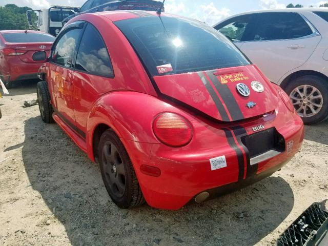 3VWCP21C02M403356 - 2002 VOLKSWAGEN NEW BEETLE წითელი ფოტო 3