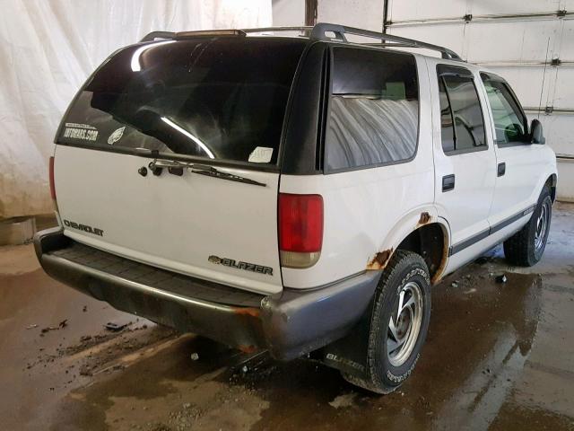 1GNDT13W3SK185304 - 1995 CHEVROLET BLAZER WHITE photo 4