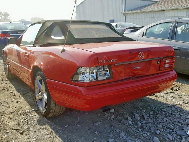 WDBFA68F7XF177864 - 1999 MERCEDES-BENZ SL 500 RED photo 3