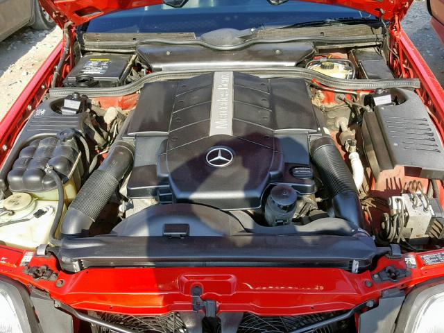 WDBFA68F7XF177864 - 1999 MERCEDES-BENZ SL 500 RED photo 7