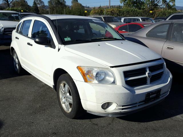 1B3HB48B17D125104 - 2007 DODGE CALIBER SX WHITE photo 1