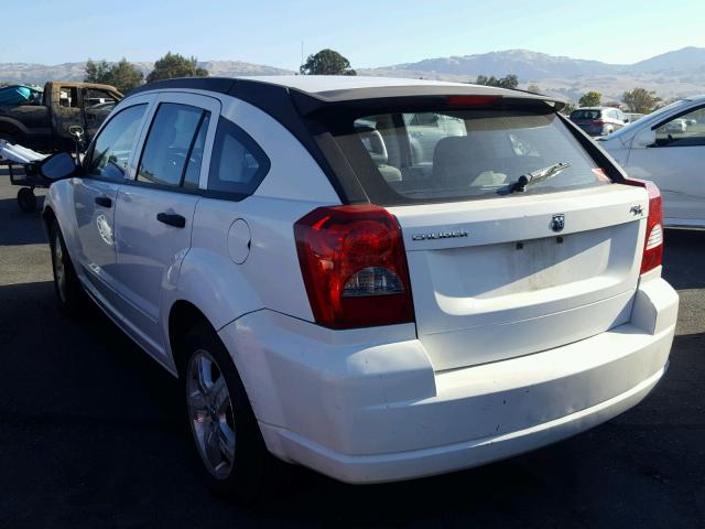 1B3HB48B17D125104 - 2007 DODGE CALIBER SX WHITE photo 3