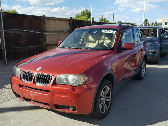 WBXPA93416WG79951 - 2006 BMW X3 3.0I RED photo 2