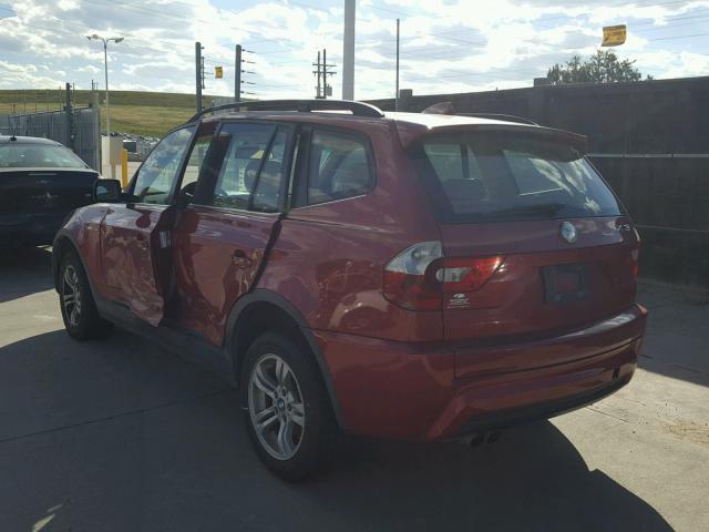 WBXPA93416WG79951 - 2006 BMW X3 3.0I RED photo 3