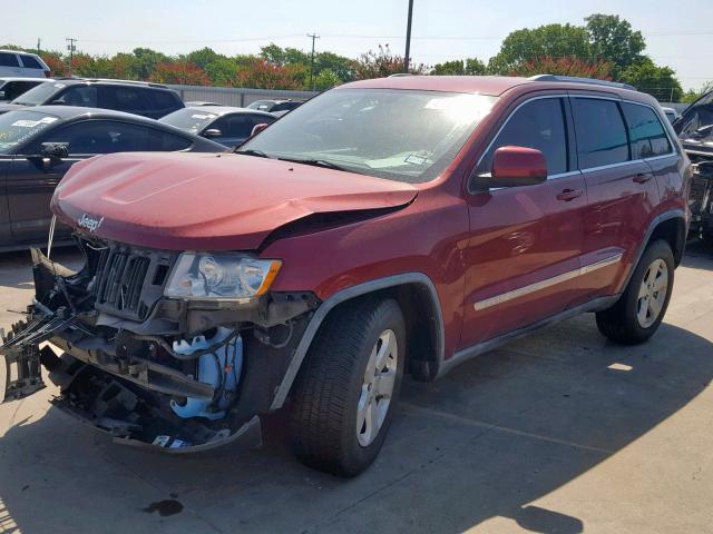 1C4RJEAG0CC157592 - 2012 JEEP GRAND CHER MAROON photo 2