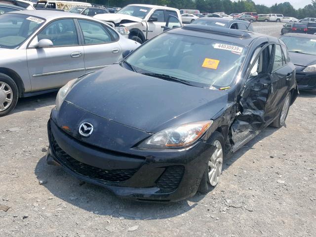 JM1BL1L76D1724953 - 2013 MAZDA 3 I BLACK photo 2