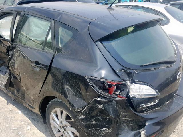 JM1BL1L76D1724953 - 2013 MAZDA 3 I BLACK photo 9