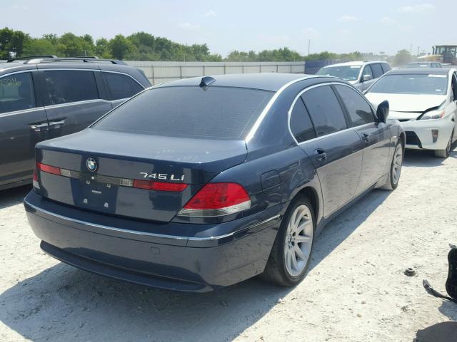 WBAGN63414DS48190 - 2004 BMW 745 LI BLUE photo 4