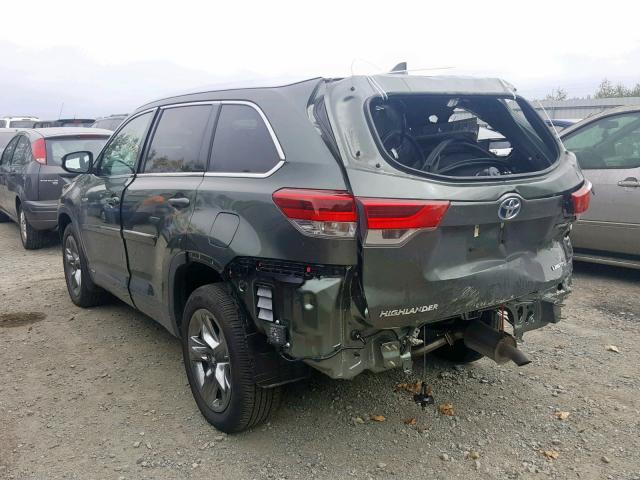 5TDDGRFH5JS045142 - 2018 TOYOTA HIGHLANDER GREEN photo 3