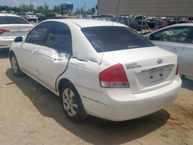 KNAFE121175477246 - 2007 KIA SPECTRA EX WHITE photo 3