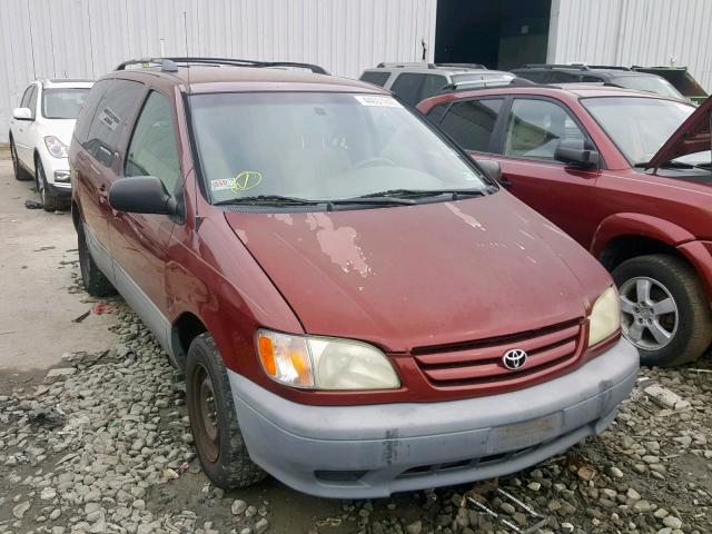 4T3ZF13C81U385449 - 2001 TOYOTA SIENNA LE RED photo 1