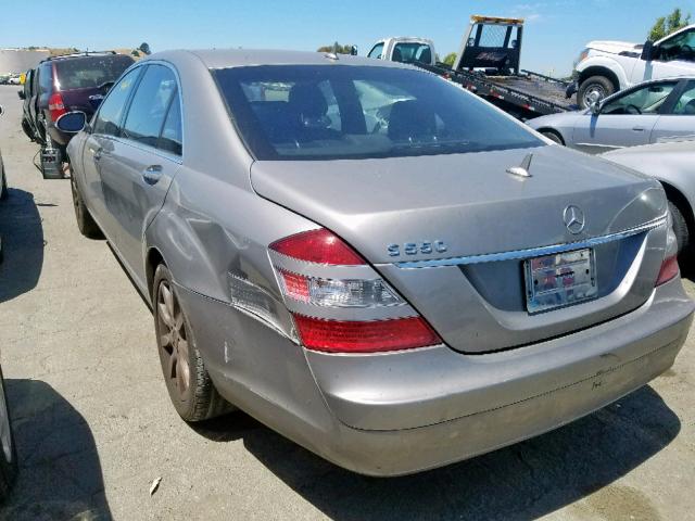 WDDNG71X27A021819 - 2007 MERCEDES-BENZ S 550 BEIGE photo 3