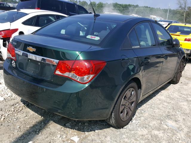 1G1PA5SHXE7172765 - 2014 CHEVROLET CRUZE LS GREEN photo 4