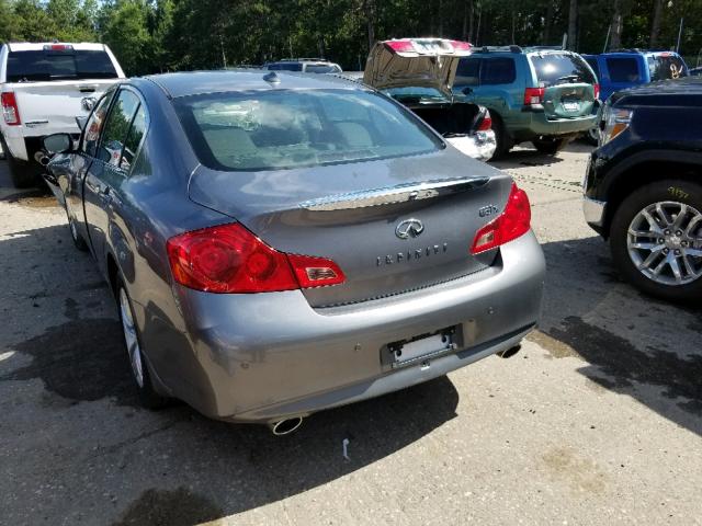 JN1CV6AR1DM359115 - 2013 INFINITI G37 GRAY photo 3