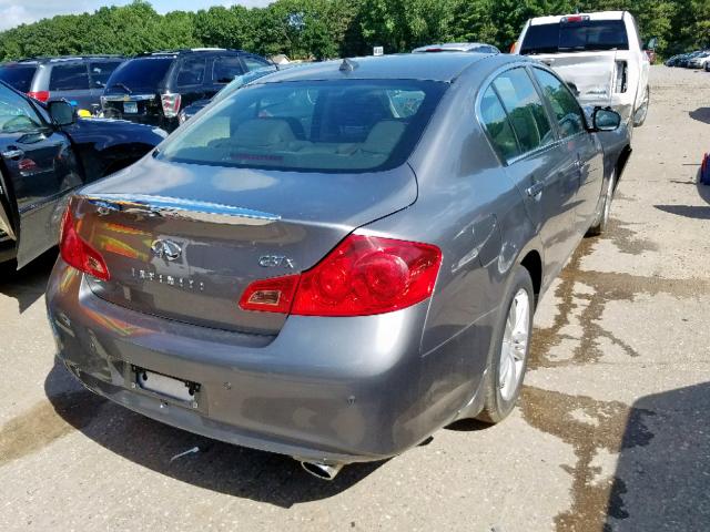 JN1CV6AR1DM359115 - 2013 INFINITI G37 GRAY photo 4