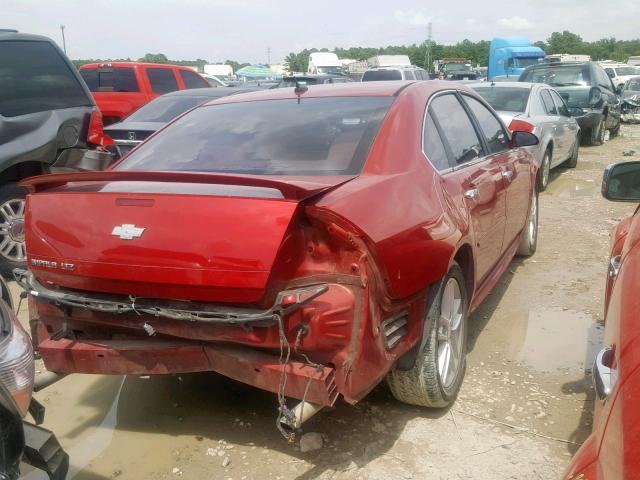 2G1WC5E36D1239587 - 2013 CHEVROLET IMPALA LTZ RED photo 4