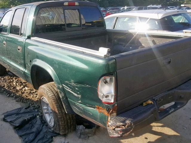 1B7HG2AN01S288631 - 2001 DODGE DAKOTA QUA GREEN photo 9