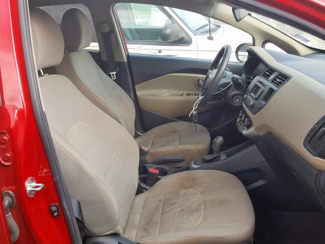 KNADM4A37F6521922 - 2015 KIA RIO LX RED photo 5