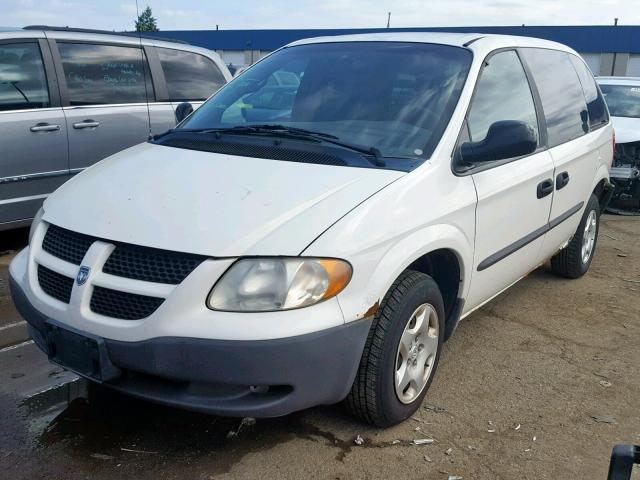 1B4GP253X2B536404 - 2002 DODGE CARAVAN SE WHITE photo 2