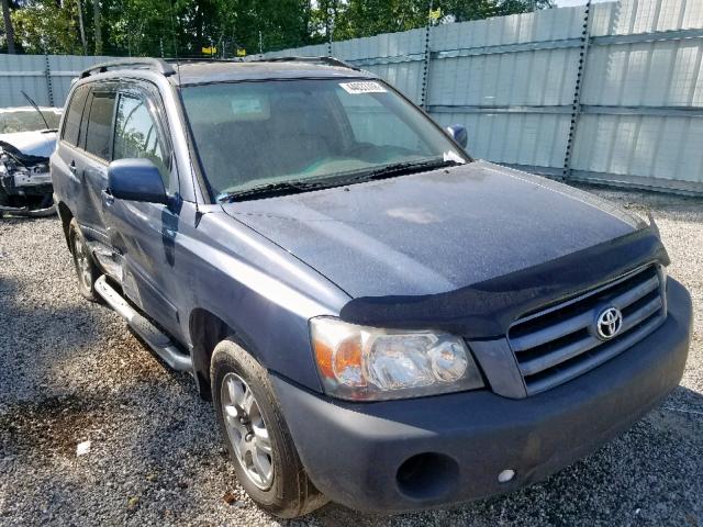 JTEGP21AX40015989 - 2004 TOYOTA HIGHLANDER BLUE photo 1