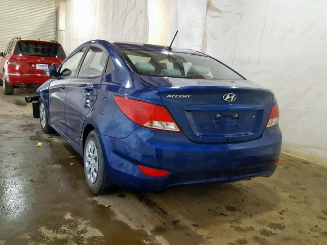 KMHCT4AE0HU247895 - 2017 HYUNDAI ACCENT SE BLUE photo 3