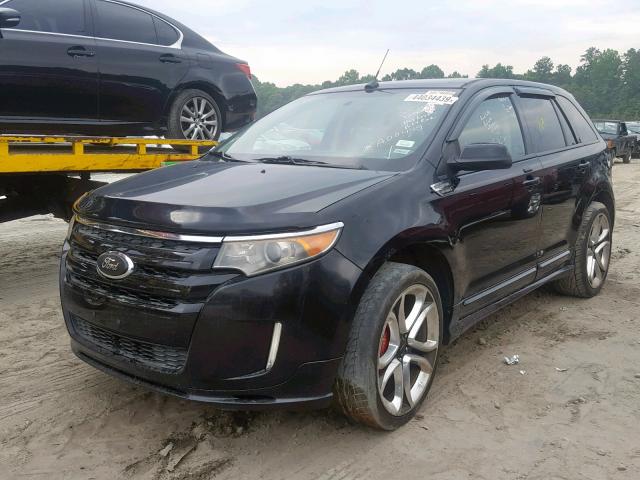 2FMDK4AK8CBA06419 - 2012 FORD EDGE SPORT BLACK photo 2