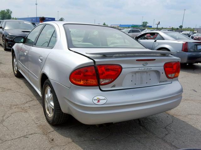 1G3NL52E02C293371 - 2002 OLDSMOBILE ALERO GL SILVER photo 3